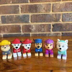 Paw Patrol Pups Mega Blocks 6 Figures Chase Marshal Rubble Skye Everest